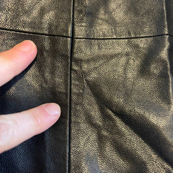 Vince Camuto Black A-line Faux Leather Skirt 4 - Picture 9 of 9